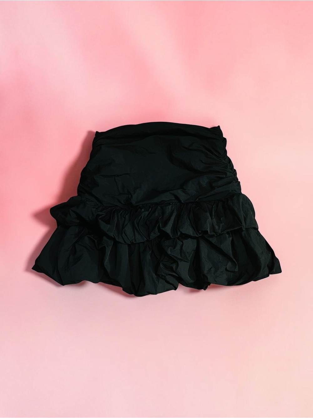 DO+BE Black Ruffled Mini Skirt